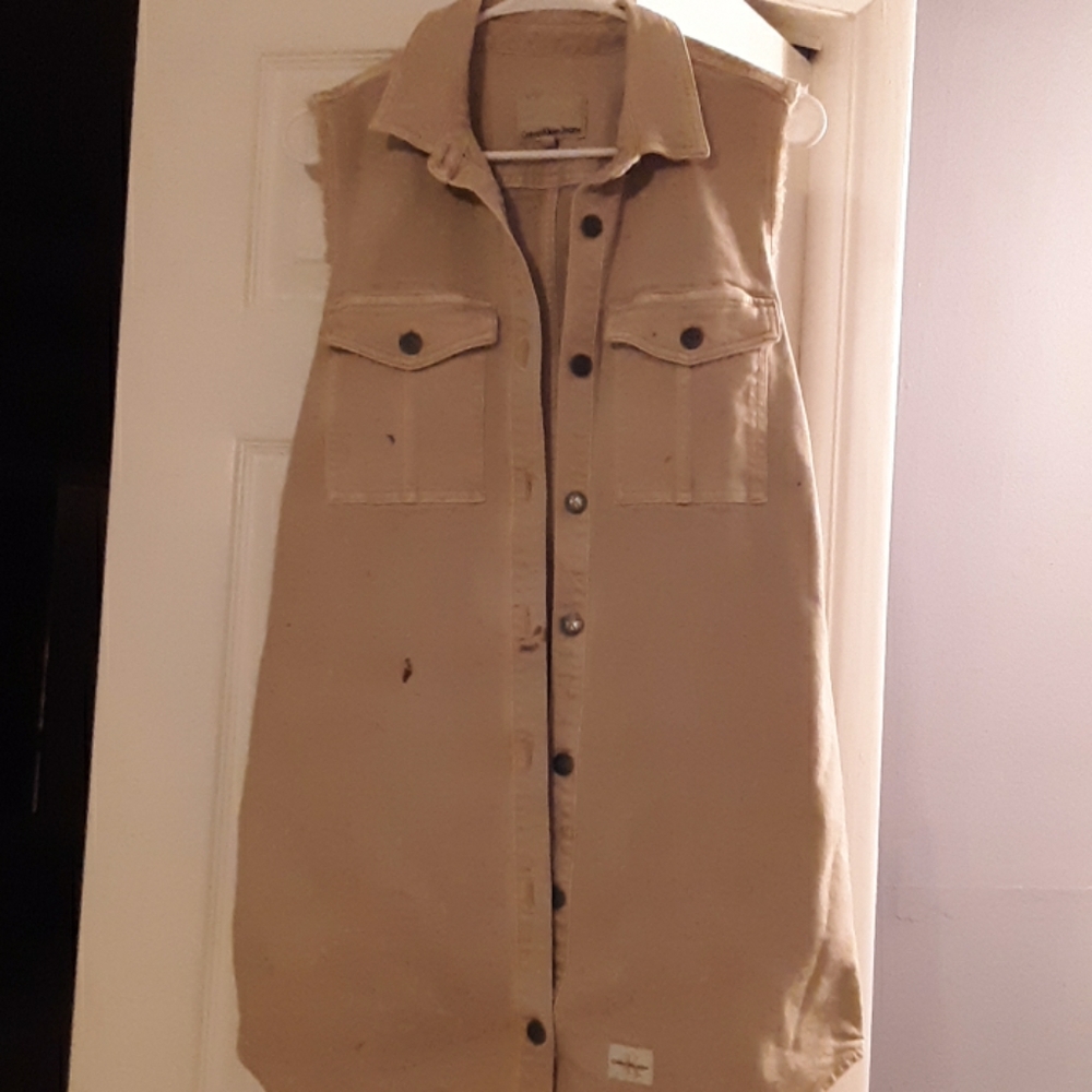 Tan buttoned down dress